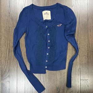 Hollister Navy Cardigan Sweater